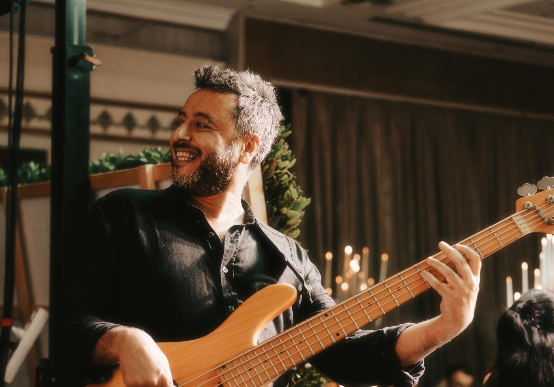 Live band playing at a wedding